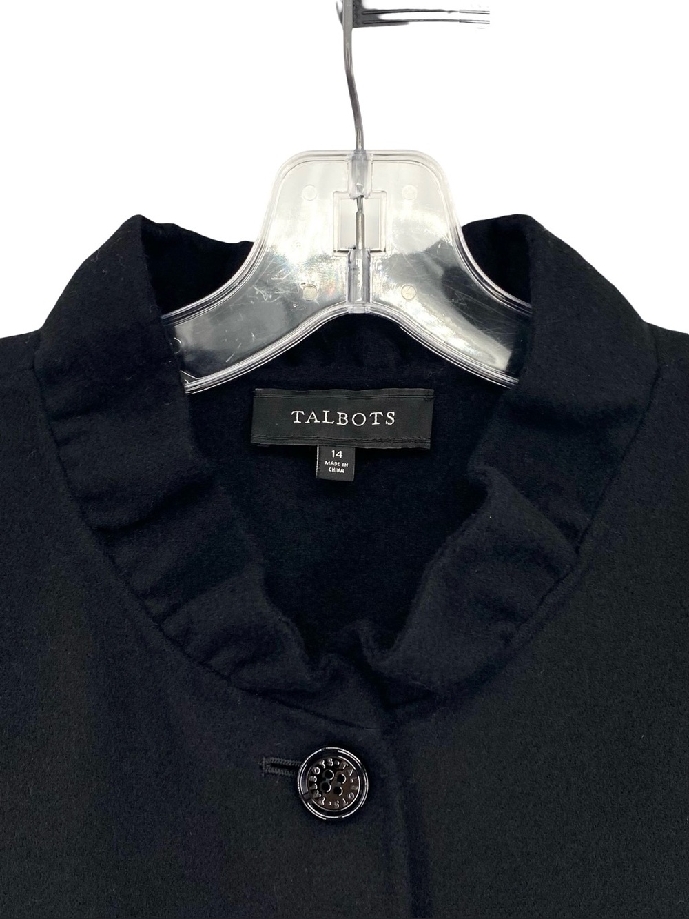 Talbots Luxe Knit Wool Peplum Jacket Size 14 - Picture 2 of 5